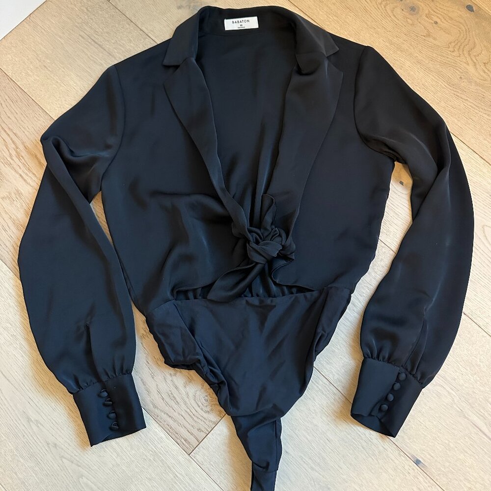 Aritzia satin body suit sz XS BABATON